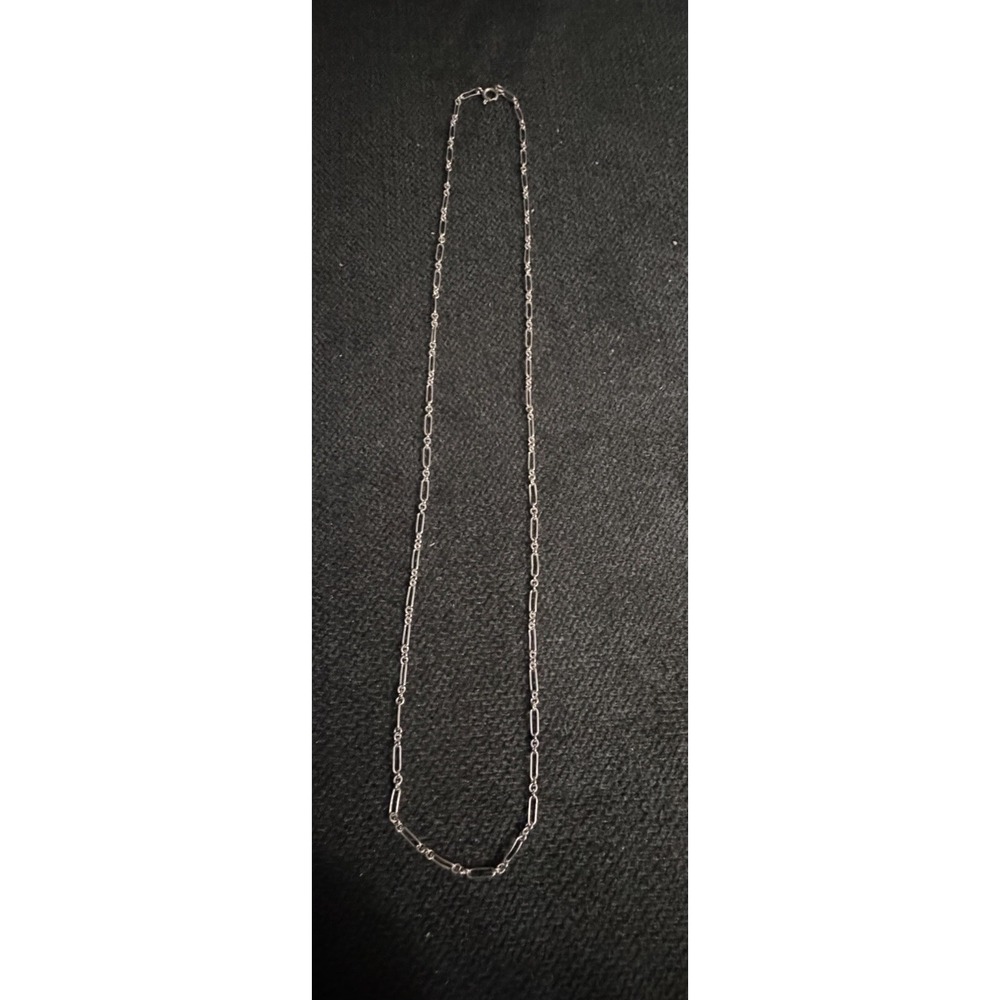 Vintage Sterling Silver Paperclip Chain Necklace 20.5" 925 #350 - Picture 3 of 6